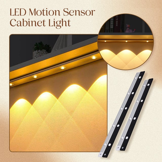 LED Motion Sensor Cabinet Light – Rechargeable Wireless Under Cabinet Lamp
