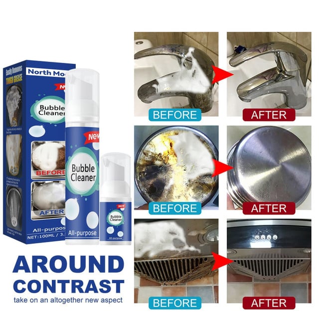 All Purpose Rinse Cleaning Foam – Multi-Surface Cleaner for Home & Kitchen