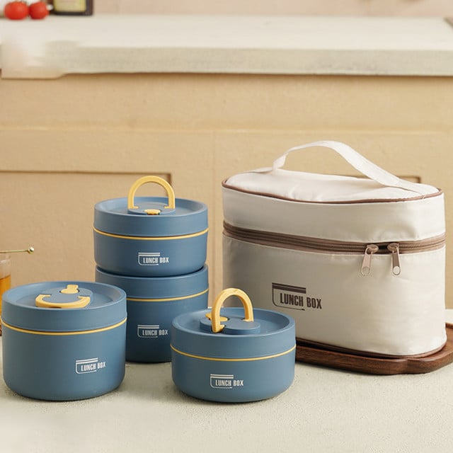 Portable Insulated Lunch Container Set – Leak-Proof Stainless Steel Bento Box for Hot & Cold Meals