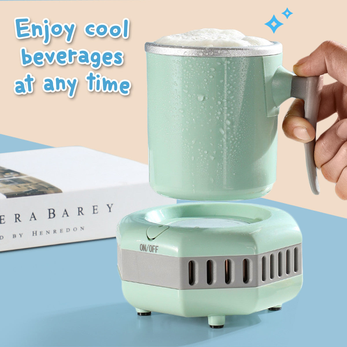 Mini Portable Electric Cup Cooler – Smart Desktop Drink Chiller & Mini Refrigerator for Summer