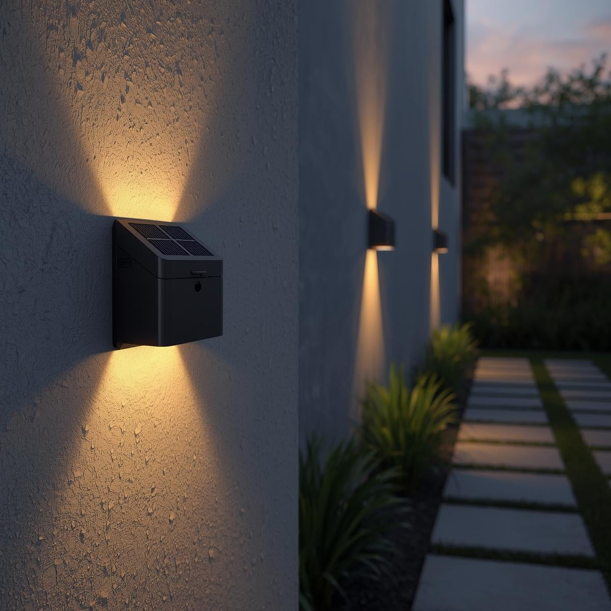 Waterproof Solar Powered Outdoor Wall Light – Patio & Garden LED Décor Lamp