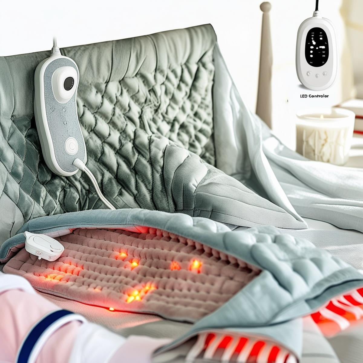 ✨ Electric Heating Pad Blanket – 6 Heat Settings, Fast Heating, Timer Control, Washable Soft Heat Therapy Pad for Muscle Pain Relief