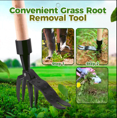 Convenient Grass Root Removal Tool – Heavy-Duty Aluminum Weeder Head for Easy Garden Weed Pulling