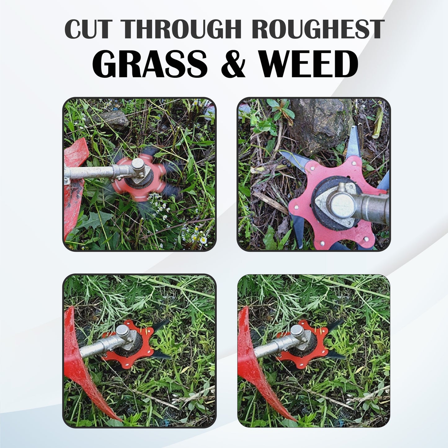 Universal 6-Steel Razors Trimmer Head – Heavy-Duty Grass & Weed Cutter Blade