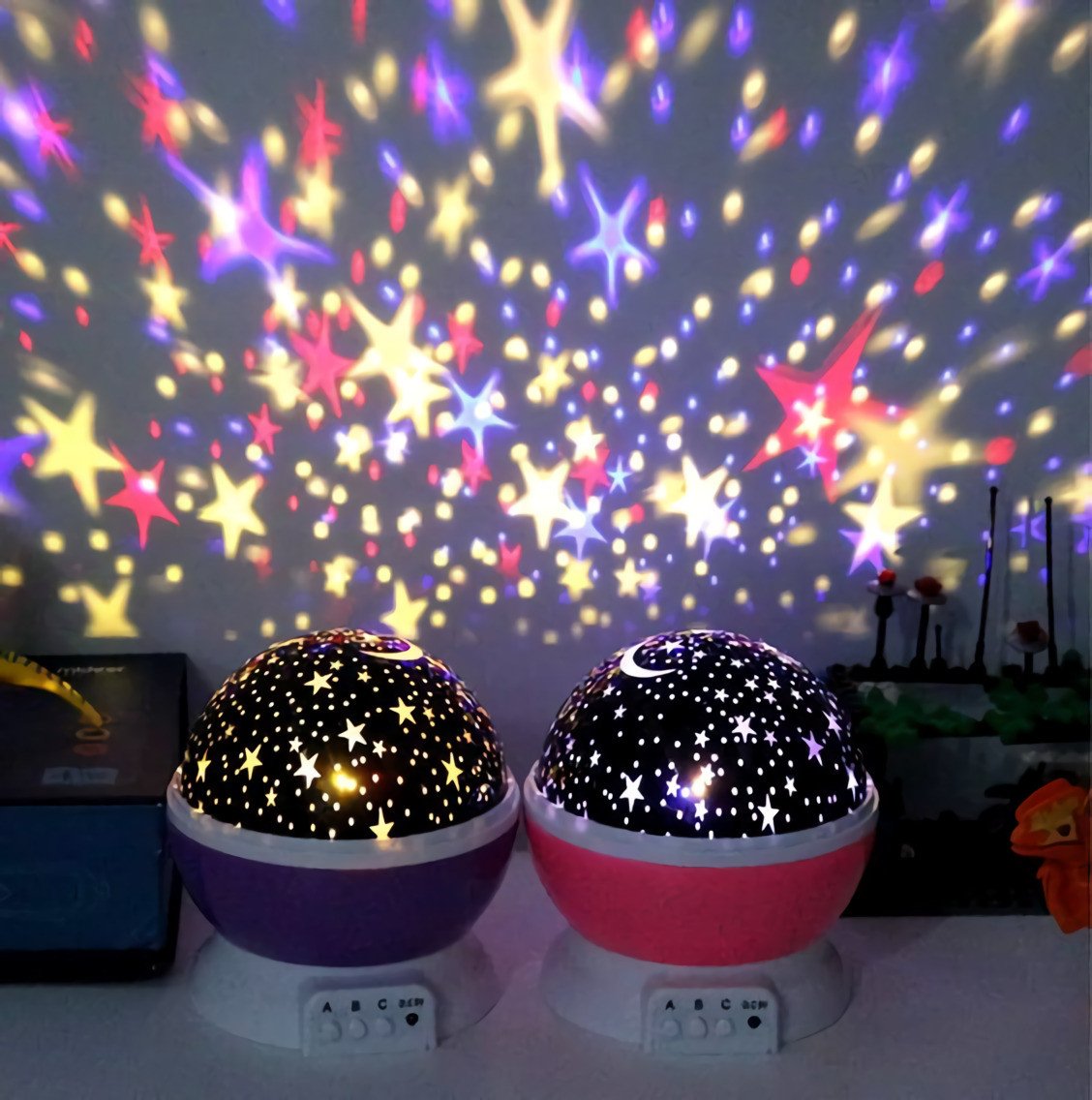 Star Master Bed Lamp – Rotating Star Sky Night Light Projector for Kids & Home Décor