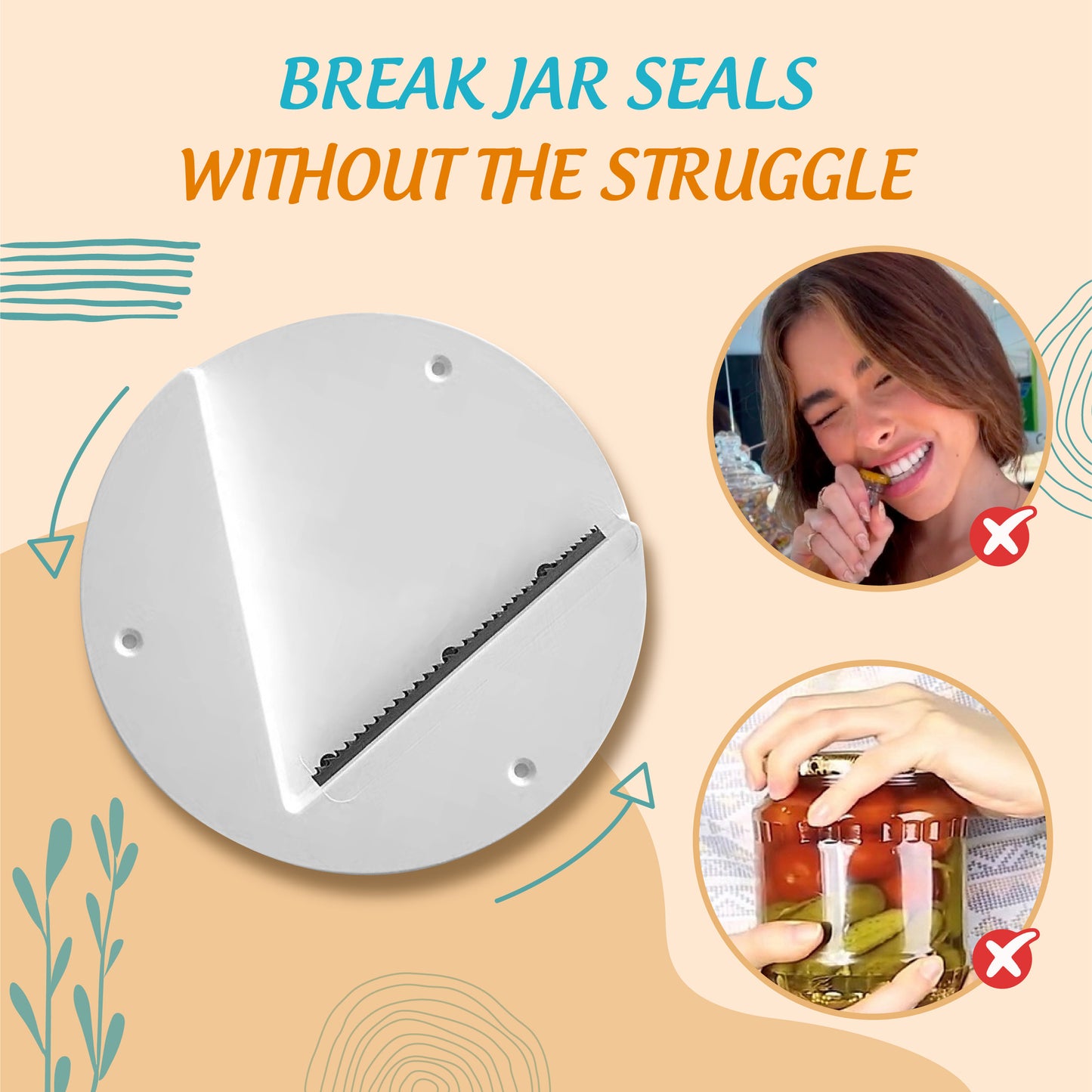 Multifunctional Easy Grip Can & Jar Opener – Non-Slip Kitchen Bottle Opener Tool