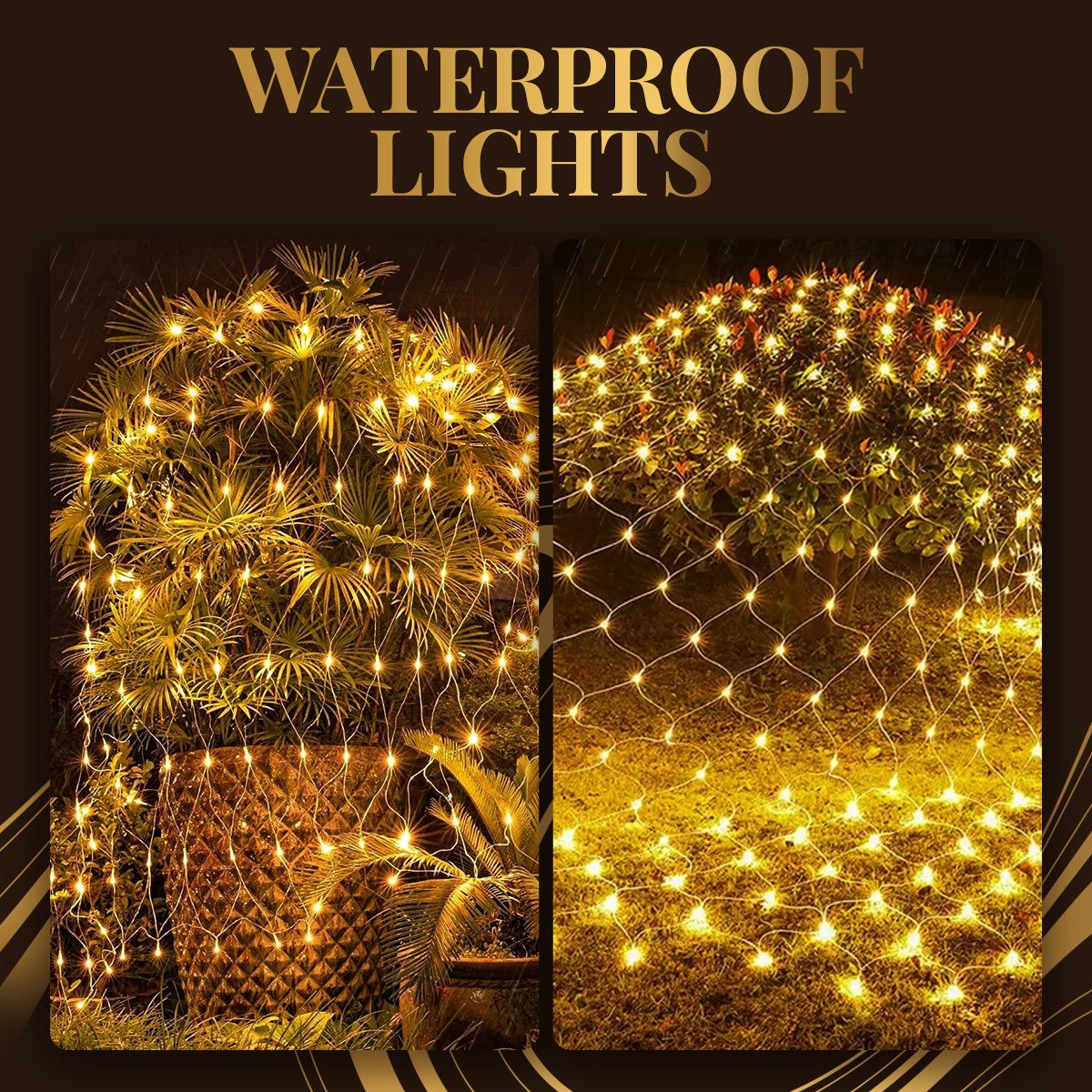 Net Mesh Waterproof String Lights – Outdoor LED Garden & Christmas Decoration Lights with Remote Control