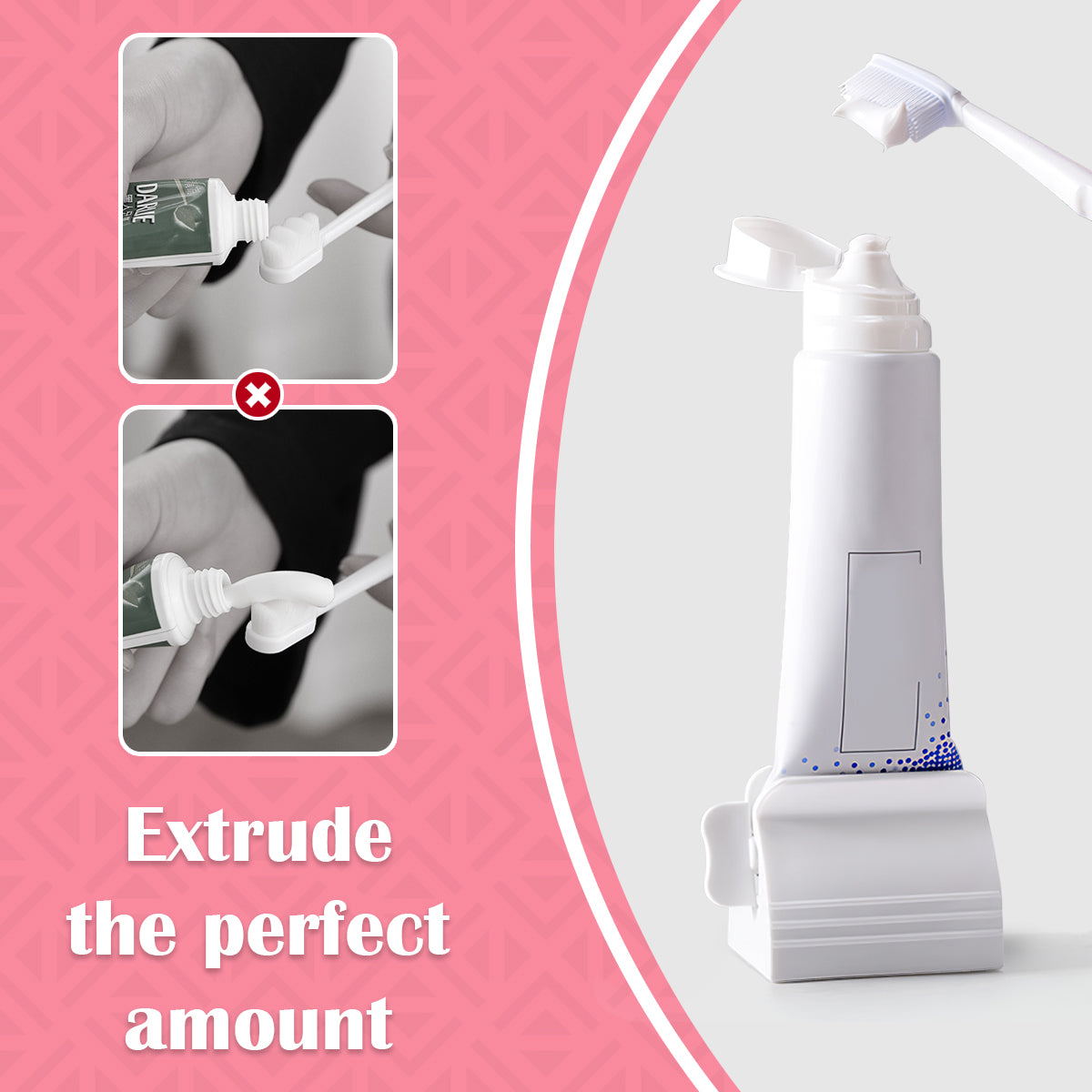 Toothpaste Stand Holder & Rolling Squeezer – Bathroom Organizer Tool