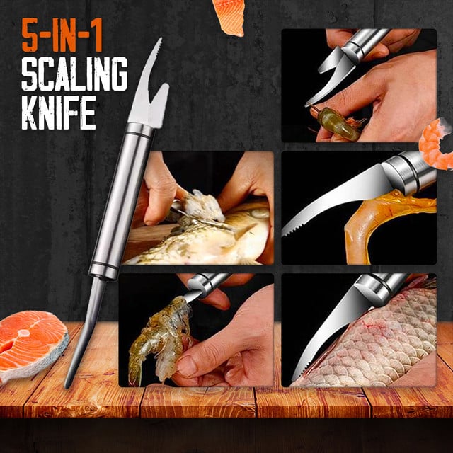 5-in-1 Multifunctional Shrimp & Fish Maw Knife – Stainless Steel Seafood Tool for Kitchen