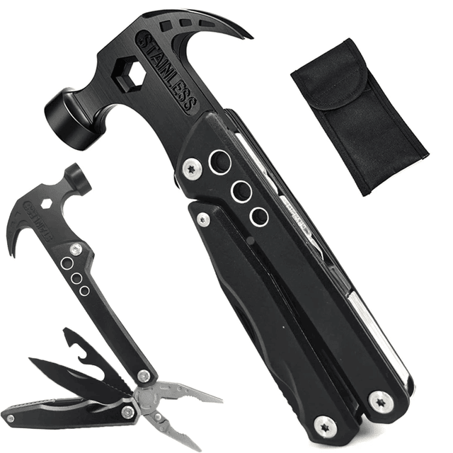 Claw Hammer Multitool – 12-in-1 Stainless Steel Survival Tool with Knife, Pliers & Screwdrivers