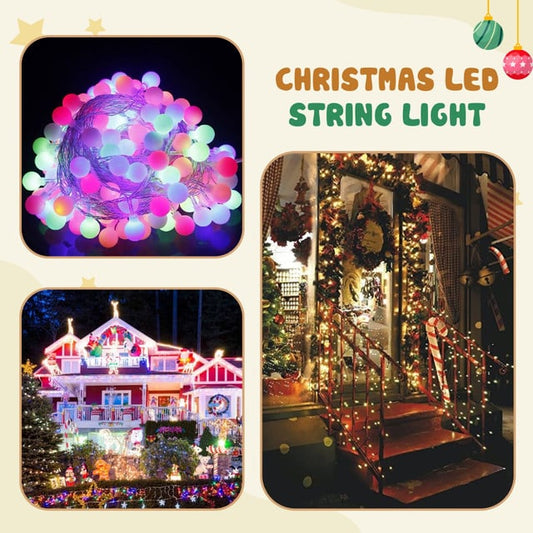 LED Light String Decoration for Christmas – Warm White Fairy Lights for Tree, Home & Outdoor Holiday Décor