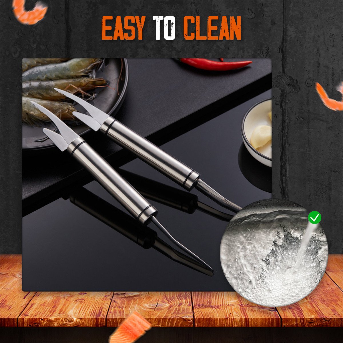 5-in-1 Multifunctional Shrimp & Fish Maw Knife – Stainless Steel Seafood Tool for Kitchen