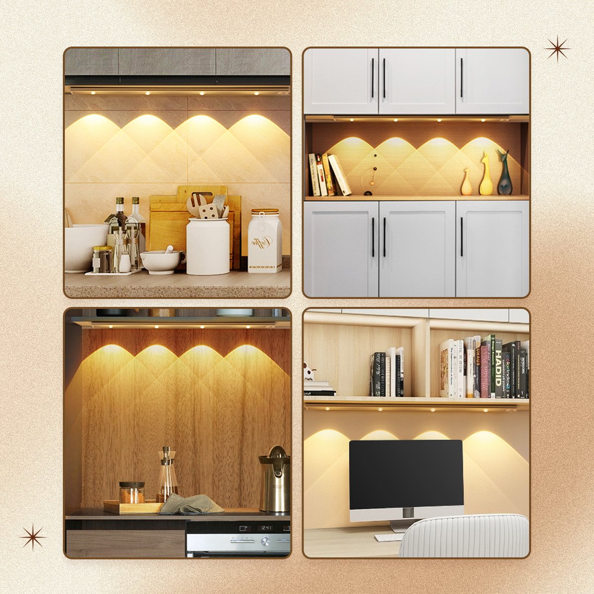 LED Motion Sensor Cabinet Light – Rechargeable Wireless Under Cabinet Lamp