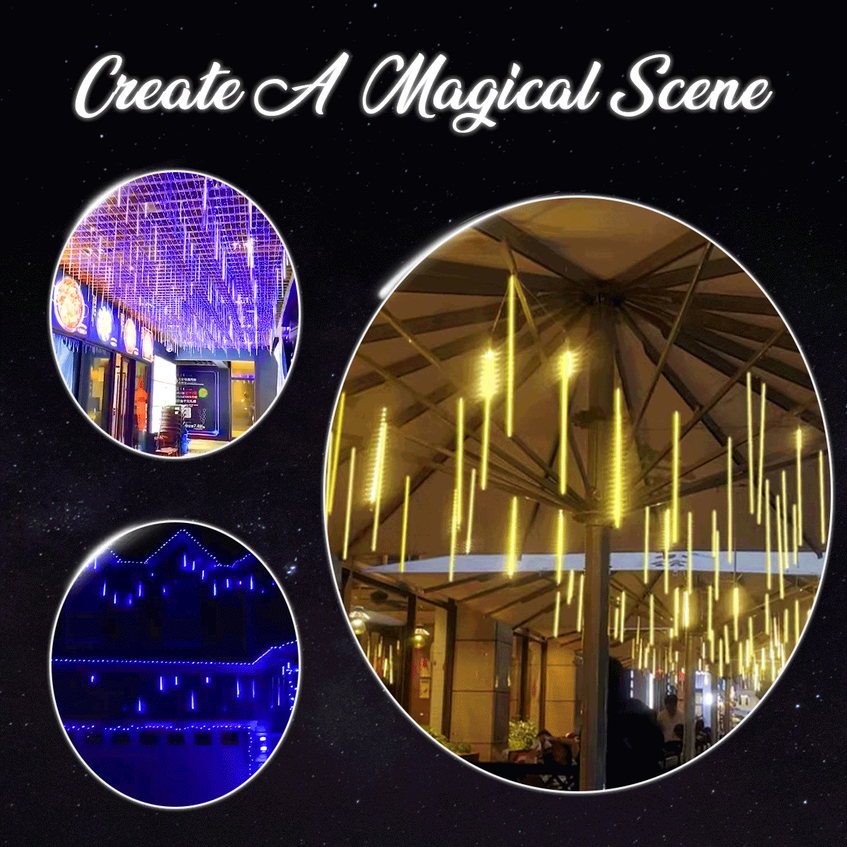 ✨ Snowfall LED Decorative String Lights – Indoor & Outdoor Holiday Lighting for Christmas, Home & Garden Décor