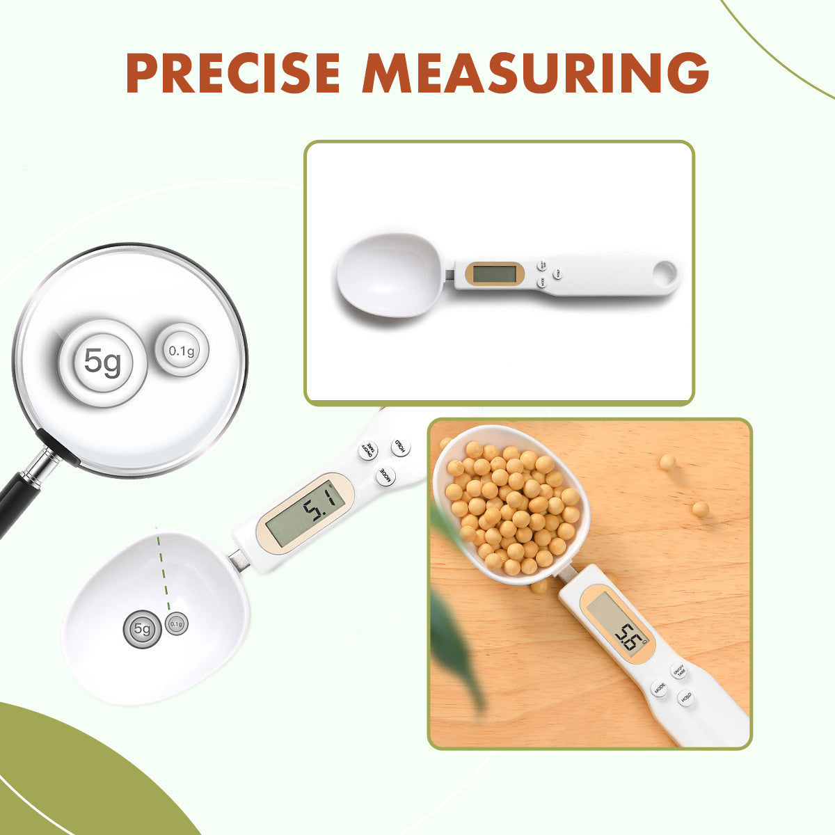 Electronic Kitchen Scale 500g/0.1g – LCD Digital Food Measuring Scale