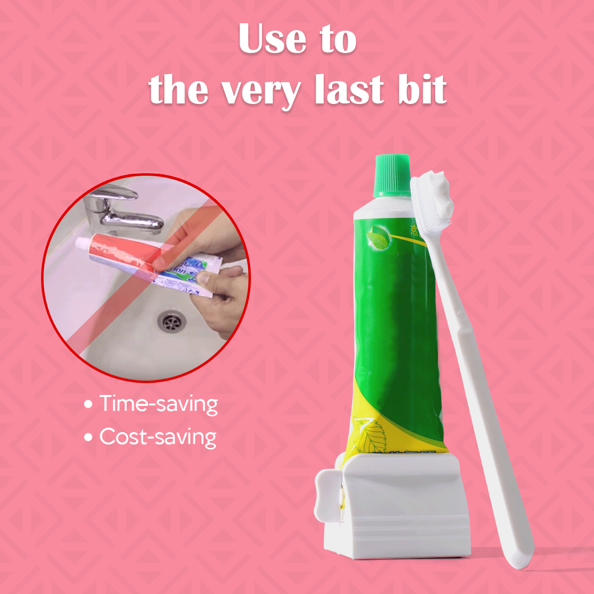 Toothpaste Stand Holder & Rolling Squeezer – Bathroom Organizer Tool