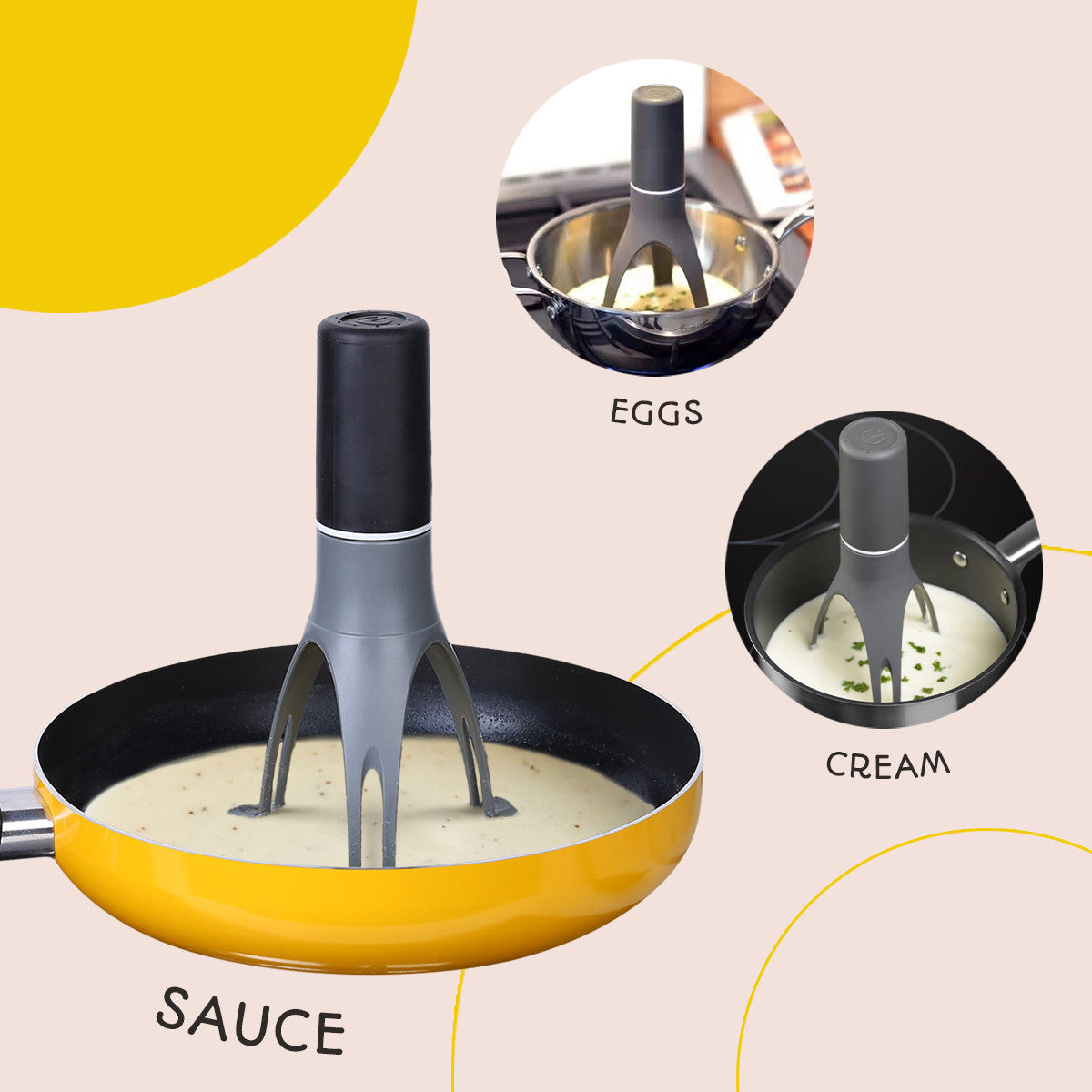3-Speed Electric Automatic Stirrer Blender – Hands-Free Sauce, Soup & Batter Mixer for Kitchen