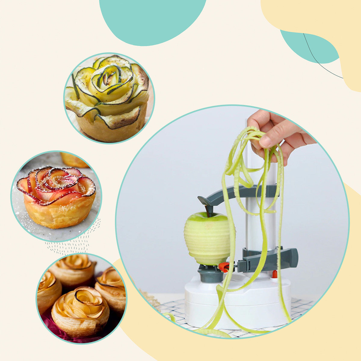 Electric Automatic Spiral Fruit & Vegetable Peeler Cutter – Hands-Free Slicer for Quick Kitchen Prep