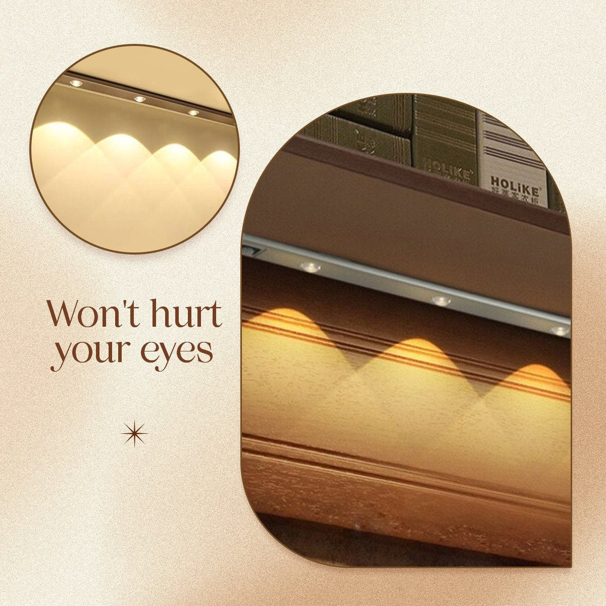 LED Motion Sensor Cabinet Light – Rechargeable Wireless Under Cabinet Lamp