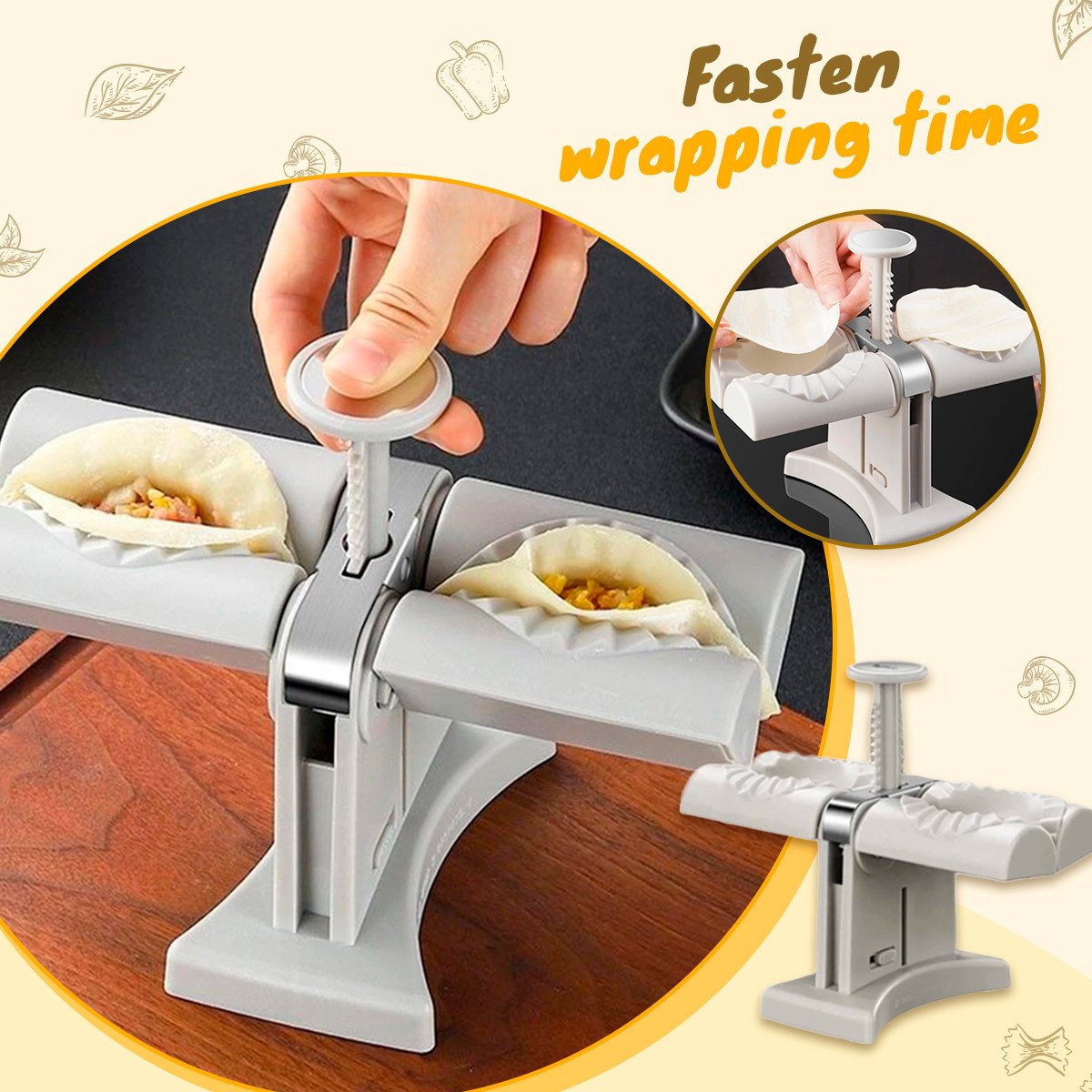 Automatic Press Dumpling Maker – 2-in-1 Dough Wrapper & Dumpling Mold for Easy Homemade Dumplings