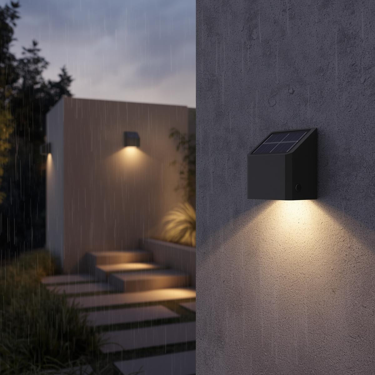 Waterproof Solar Powered Outdoor Wall Light – Patio & Garden LED Décor Lamp