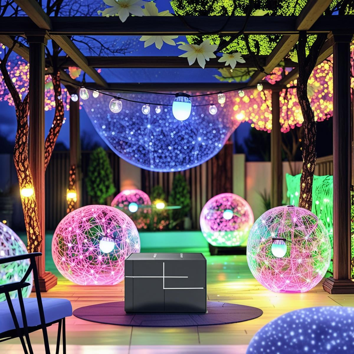 Solar Power LED Outdoor String Lights – Weatherproof Garden, Patio & Balcony Decorative Lighting