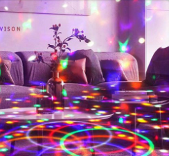 Colorful Rotating Magic Ball Light – LED Disco Party Lamp with Multicolor Effects