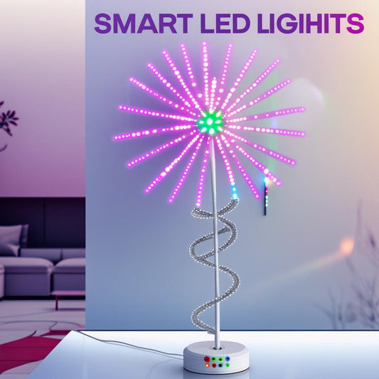 Smart LED Firework Light – App & Remote Controlled Firework-Shaped Wall Light for Home, Party, and Holiday Decoration