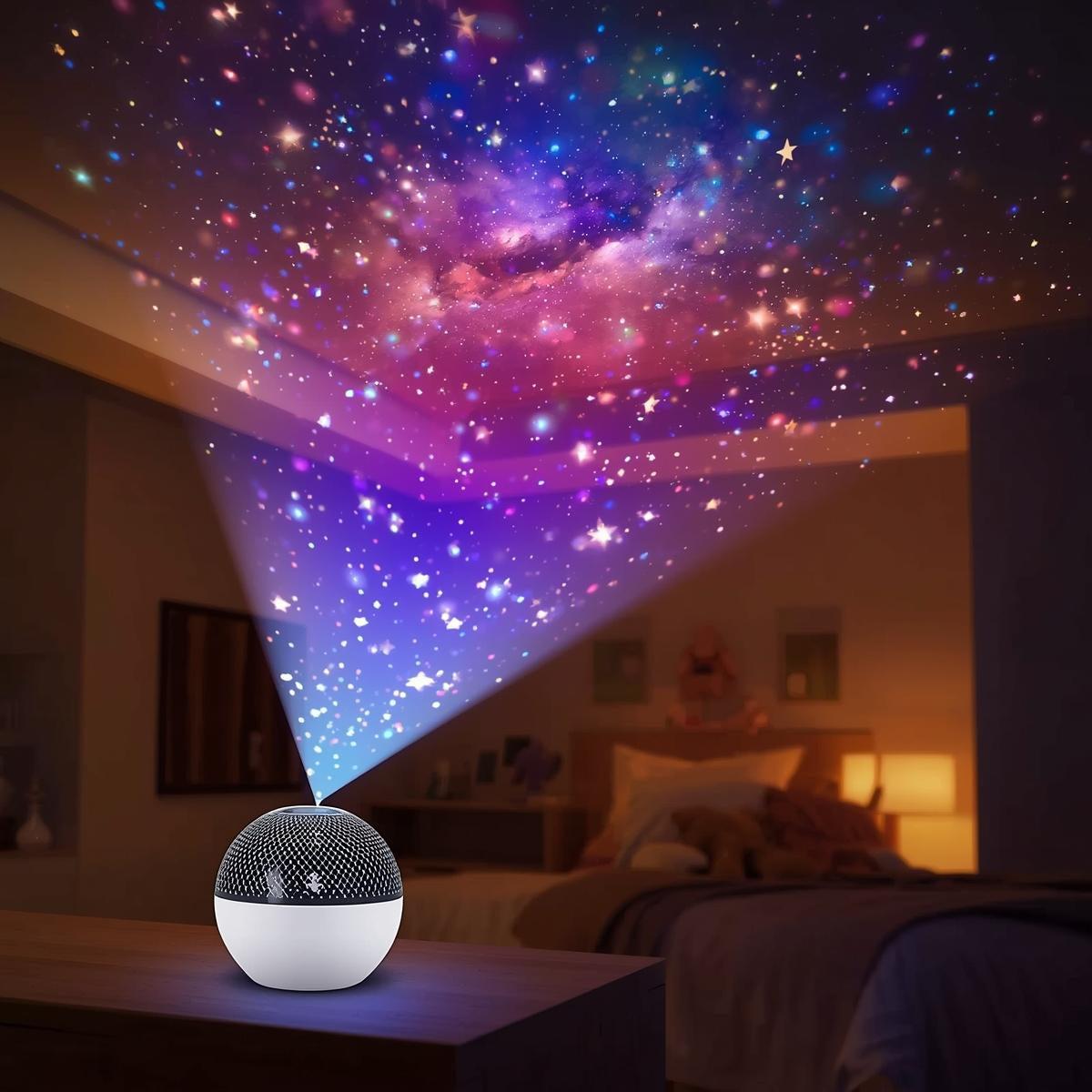 Star Master Bed Lamp – Rotating Star Sky Night Light Projector for Kids & Home Décor