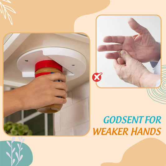 Multifunctional Easy Grip Can & Jar Opener – Non-Slip Kitchen Bottle Opener Tool