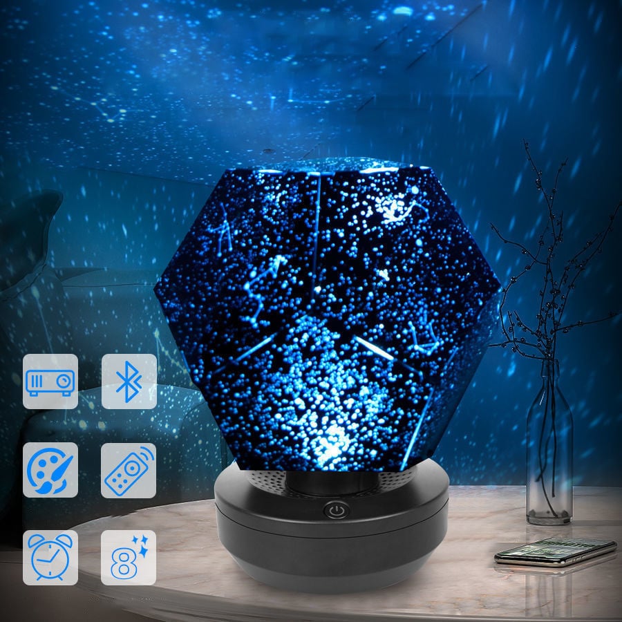 Starry Sky USB Rechargeable Celestial Projector Night Light – Galaxy Lamp for Bedroom Ambience & Relaxation
