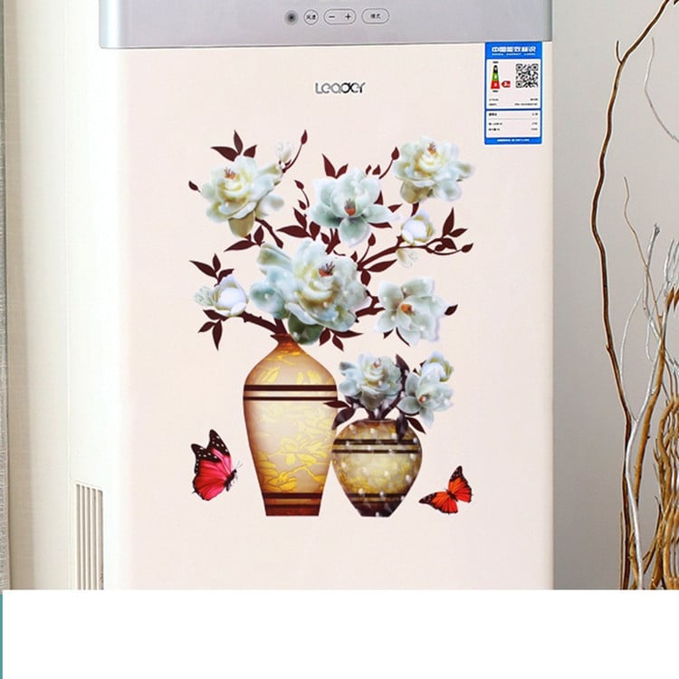 DIY Self-Adhesive 3D Vase Wall Sticker – Removable Decorative Flower Vase Art for Home & Living Room Decor