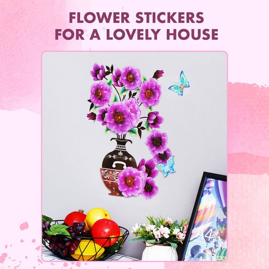 DIY Self-Adhesive 3D Vase Wall Sticker – Removable Decorative Flower Vase Art for Home & Living Room Decor